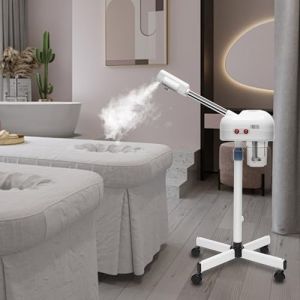 Gorgivous Vaporisateur d'ozone pour le visage, Machine de pulvérisation à froid, Spa cosmétique Sauna facial Machine de pulvérisation à froid, Vaporisateur de sauna facial (Blanc, 750W-Tube simple 1) (ONBOOM, neuf)