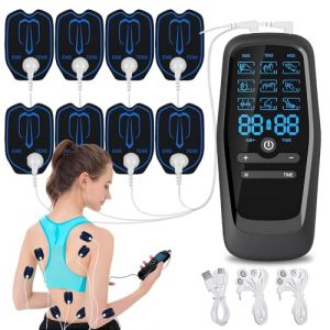 Electrostimulateur TENS/EMS/Mass, ADDLIVE Electrostimulateur Musculaire, Simulateur de Regles Douloureuses, Stimulateur Musculaire avec 8 Electrodes pour Electrostimulateur, 30 Intensit&eacute;s et 9 Modes (YUNXIA-EU, neuf)