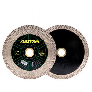 KURSTOL Lame de scie diamant pour carrelage - 2 pièces 125 mm Disque de coupe diamant double usage - Pour couper et meuler les carreaux de céramique, la porcelaine, le granit, le marbre (YZKS TOOLS, neuf)