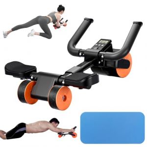 Bnlei Roue Abdominale à Rebond Automatique Avec Tapis de Fitness【Conception à Trois Roues】Abdos Musculation Appareil Sport Maison, Roulette Abdominaux, gym Accessoires pour Hommes et Femmes (OÜ JuSuma, neuf)