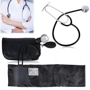 Tensiom&egrave;tre manuel: casque de pression art&eacute;rielle avec st&eacute;thoscope et bracelet, casque de pression art&eacute;rielle manuel pour les services d'urgence domestiques, kit professionnel classique avec (YuKong-EU, neuf)