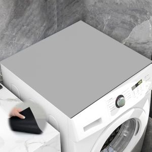 Housse Machine a Laver 60×60 cm, Housse de Protection Dessus Machine à Laver Découpable pour Machine à Laver Ou Sèche-Linge, Housse de Machine à Laver Gris (CEANNA, neuf)