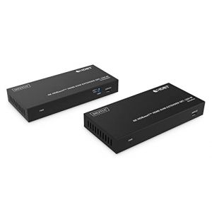 DIGITUS DS-55522 Extender KVM HDMI (HDBaseT) - UHD 4K/60 Hz - 120 m via c&acirc;ble LAN (HDBaseT 100 m) - Kit : &eacute;metteur & r&eacute;cepteur - IR infrarouge, USB 1.1 - HDMI 2.0b & HDCP 2.2 & HDBaseT 1.0 (Yeppon, neuf)