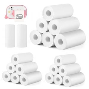 Lot de 20 rouleaux de papier thermique pour appareil photo instantané pour enfants, 57 x 25 mm, mini rouleaux de papier thermique blanc, recharge thermique pour appareil photo à impression (Lovbuy-EU, neuf)