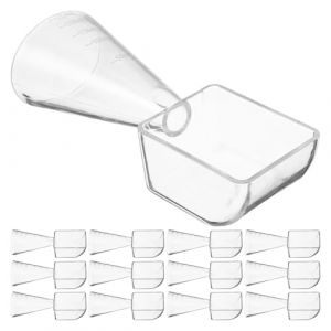 Hemobllo Lot de 20 Set de Cuill&egrave;res Doseuses en Plastique Transparentes Graduation Pr&eacute;cise, Outil de Mesure pour Masque Facial Cuisine, Cuill&egrave;res Doseuses &agrave; Caf&eacute; Polyvalentes pour Soins (Leopolerd, neuf)