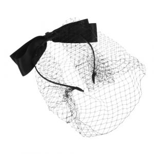 BESPORTBLE Bandeau En Maille Recouvert Voile En Maille Noire Voile De Mariée Noir Robe Lolita Pour Femme Chapeaux Fascinators Pour Les Femmes Tea Party Voiles Noirs Pour Femmes Chiffon Black (Linspencer, neuf)