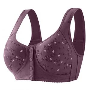Générique Soutien Gorge Ouvert Devant sans Armature Brassière Sport Ouverture Devant Soft BH Soutien-Gorge Femme Soutien Gorge Pas Cher Brassières Fitness Yoga Sleep Lingerie (Miuiakoal, neuf)