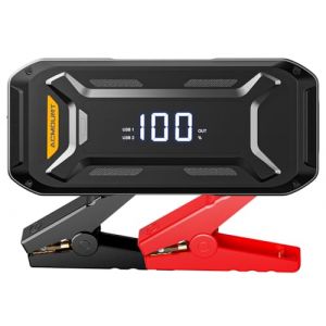 ACMOUNT 7000A Booster Batterie Voiture, Demarreur Batterie Voiture Puissant (Moteurs Essence/Diesel 10.0L) 12V Jump Starter Voiture Booster Batterie avec Écran LCD, Charge Rapide USB Et Lumière LED (Zhiying Technology, neuf)