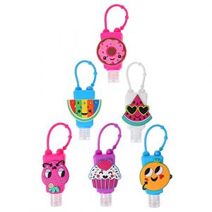 BESTYASH Lot De 6 Bouteilles De Voyage 30 Ml Housse Silicone Porte-main Étanche Pour Huiles Et Liquides Dès Mains, Paquet à Dos, Plage (Feast of Yan, neuf)