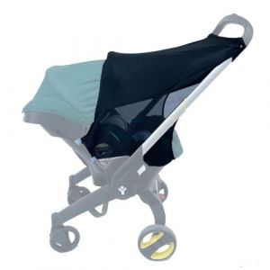Pare-soleil pour Poussette Ombrelle Landau Anti-UV UPF50+ Capot Auvent pour Poussette/Siège Auto Compatible avec Doona Parasol de Nacelle Pliable Respirant Couverture de Soleil Protégé du Soleil (YiluobeiEU, neuf)