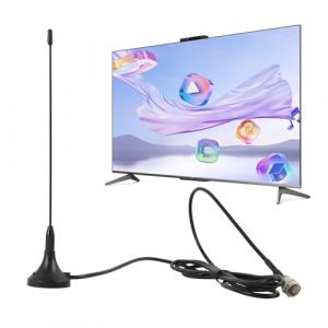 Antenne TV Int&eacute;rieure TNT HD DTA180 - Antenne Puissante, Compacte et Portable avec Base Magn&eacute;tique, pour R&eacute;ception T&eacute;l&eacute;visuelle en France et Belgique, pour Maison, Camping-Car, Caravane - Noir (BangShengMingChen, neuf)