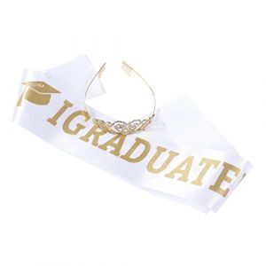 BAZEITFLOW Couronne Et Ceinture De Dipl&ocirc;m&eacute; Pour F&ecirc;te De Remise De Dipl&ocirc;me Fournitures De D&eacute;coration De F&ecirc;te Diad&egrave;me De Dipl&ocirc;m&eacute; D&eacute;coration De De Remise De Dipl&ocirc;me (KINING, neuf)