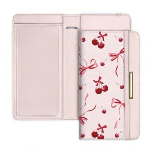UNICRAFTALE &Eacute;tui De Ch&eacute;quier avec N&oelig;ud Cerise en Similicuir pour Femmes Porte-Billets Rectangulaire Rose avec Porte-Stylo pour Carnet De Ch&egrave;ques Personnel (ENBISI EU, neuf)