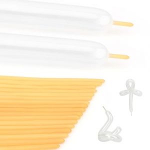 Ballon Long à Sculpter - 100 Pièces Transparent pour Anniversaire, Mariage, Baptême - Gonflable en Plastique pour Modelage et Animaux (JJIAdfhc, neuf)