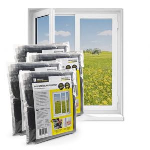 EASYmaxx Moustiquaire de fen&ecirc;tre avec Velcro | Peut &ecirc;tre d&eacute;coup&eacute;e jusqu'&agrave; 150 x 180 cm | Montage facile de la protection anti-insectes - sans percer ni visser | Bande Velcro autocollante [4 Pi&egrave;ces] (DS e-Sales GmbH, neuf)