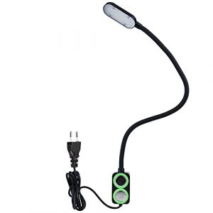 WOOXGEHM Lampe de Machine &agrave; Coudre, Lampe de Travail &agrave; Col de Cygne Flexible &agrave; LED R&eacute;glable &agrave; 3 Niveaux avec Base de Montage Magn&eacute;tique pour Perceuses &agrave; Tour D'&eacute;tabli(Noir UE) (Europanova, neuf)