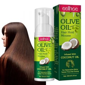 Mousse Cheveux Boucl&eacute;s, Olive Oil Mousse Coiffante Cheveux Mousse Coiffante &Agrave; L'huile D'olive Rouleau Hydratant Style Mousse Anti-frisottis Volumisante Produits De Soins Capillaires (duwekm, neuf)