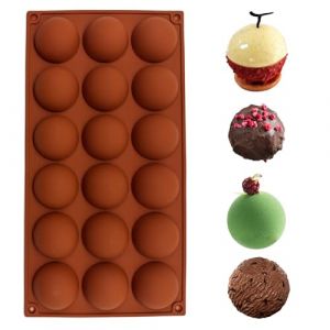 duoyif Moule En Silicone Demi-Sph&egrave;re &Oslash; 4.8 cm 18 Cavit&eacute;s Sans BPA Moule Silicone Patisserie Demi Sphere Boule Moules De Cuisson Sph&eacute;rique Pour Mousse Chocolat Boule Gel&eacute;e G&acirc;teau (18Cavit&eacute;s &Oslash;4,8cm) (Guangzhou Youyi Technology Co., Ltd, neuf)