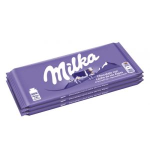 Milka, Chocolat au lait, barre de chocolat au lait classique, 100 % lait alpin, cacao durable, 3 x 100 g (3 tablettes de 100 g) (SmartEU, neuf)