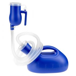 QWORK&reg; Bouteilles d'urinoir pour Hommes, urinoir Homme Portables, avec Tube de 1.6 M, 2000 ML, pour Voyage, h&ocirc;pital (shavinglikes, neuf)