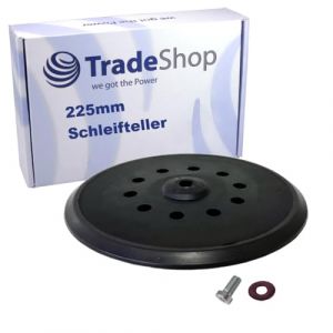 Trade-Shop Plateau auto-agrippant/plateau de pon&ccedil;age 225 mm dur compatible avec FLEX Girafe WST 700 VV, WSE 7 Vario remplace 501.360, 366.862 (Trade Shop, neuf)