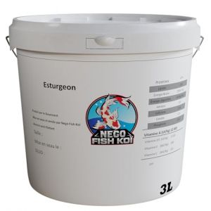 Aliment esturgeon - Seau 3 L (Taille : 7) (nego fish koi, neuf)