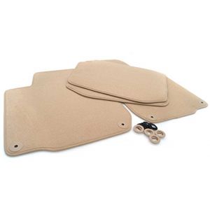 Tapis de sol pour VW Golf 4/Bora/New Beetle, qualit&eacute; d&rsquo;origine, en velours 800 g/m&sup2;, 4 pi&egrave;ces, Beige (khteile, neuf)