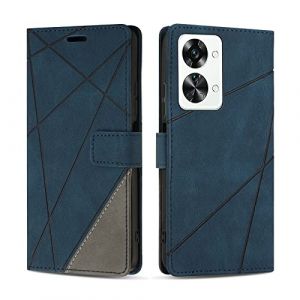 SONWO Etui Coque pour OnePlus Nord 2T 5G, Protection Housse en Cuir PU Portefeuille Livre pour OnePlus Nord 2T 5G, Emplacements Cartes, Fonction Support, Bleu (SONWO EU STORE, neuf)