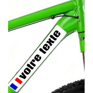 Lot de 2 Autocollant Personnalis&eacute; avec Drapeau pour Cadre de V&eacute;lo &ndash; Sticker Pr&eacute;nom en Vinyle Imperm&eacute;able &ndash; Id&eacute;al pour V&eacute;lo de Route ou VTT(Couleur) (Xtray Trade, neuf)