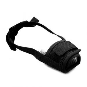 IKOPFLN 1 Pi&egrave;ces Museli&egrave;re Chien, Respirant Museli&egrave;re pour Chiens, Museli&egrave;re Souple R&eacute;glable pour Chiens, Museliere Anti-Aboiements et Anti-Morsures Museau d'Entra&icirc;nement, Noir, M (IKOPFLN, neuf)