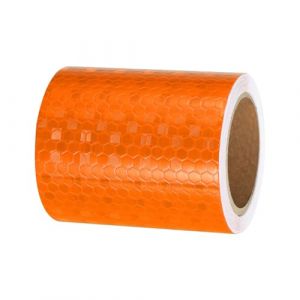 PATIKIL Ruban R&eacute;fl&eacute;chissant Adh&eacute;sif Orange 1 Rouleau 7cm x 3 M&egrave;tres Ruban Adh&eacute;sif R&eacute;fl&eacute;chissant de S&eacute;curit&eacute; Imperm&eacute;able et Haute Visibilit&eacute; pour Camions, Remorques, Voitures (PATIKIL UK, neuf)