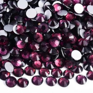 YTYHFEM Décorations d'art d'ongle de Strass Non correcteurs de Taille de mélange de Velours Violet-DK. améthyste-SS10-1440pièce (qichunxianshuaideyongshangmaoxinggerenduzioz, neuf)