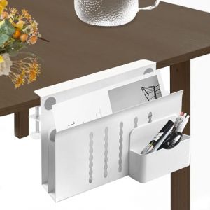 Double Support Vertical pour Ordinateur Portable, Rangement Bureau, Organiseur De Bureau à Monter Soi-Même, Grande Capacité, Range Document Bureau avec Rangement pour Stylos,pour La Maison,Le Bureau (Nofaner, neuf)