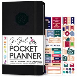GoGirl Planificateur et organisateur pour femme – Planificateur hebdomadaire, format de poche, journal d'objectifs et agenda pour améliorer la gestion du temps, la productivité et une vie plus (SVD COM, neuf)