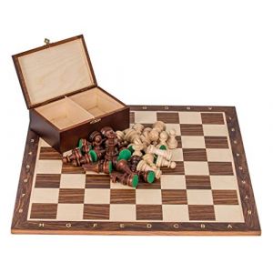 Square - Professionnel Set Tournoi &Eacute;checs No 5 PALISANDRE + 2 x Extra Dames - &Eacute;chiquier en Bois + Pi&egrave;ces d'&eacute;checs - Staunton 5 (SQUARE GAME, neuf)