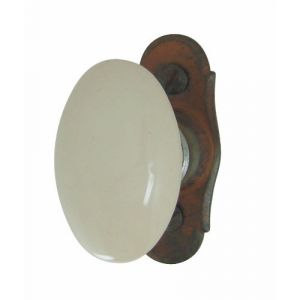DOOR TOOLS Poign&eacute;e de fen&ecirc;tre Ovale 952784 Porcelaine de Limoges Beige/rouill&eacute; (1001 POIGNEES, neuf)