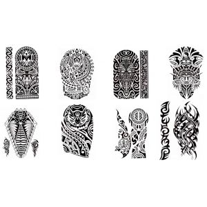 Lot de 8 tatouages tribal Maori Design J8 pour homme (Beyond Perfection, neuf)