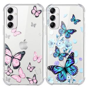 Xylota 2 Pi&egrave;ces Coque pour Samsung Galaxy S23 Ultra 5G 6,8", Transparente &Eacute;tui avec Aesthetic Motif Papillon, Souple Silicone Mince TPU Housse Antichoc Protection Case Cover pour Samsung S23 Ultra (AMCREST HOLDINGS, neuf)