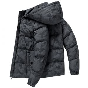 L SERVER Manteau Gar&ccedil;on avec Capuche Coupe-vent et Imperm&eacute;able Veste Enfant Chaud Parka Epais Hiver Blouson &agrave; Mode, Noir, 14-15 ans (LSERVER, neuf)