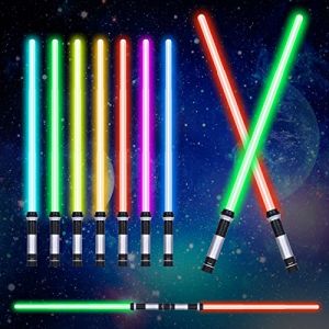 OSDUE Sabre Laser, Lightsaber, 7 Couleurs Sabre Lumineux, Epées Laser à LED avec Son, Costume d'halloween, Articles de Fête, Cadeaux, Combattants et Guerriers de la Galaxie, Jouet de Cosplay?B Forme (PLUM-MARKETING, neuf)