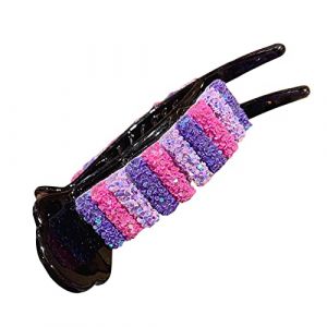 Pinces à cheveux pour cheveux fins - Accessoires pour cheveux - Cadeau de fête d'anniversaire, de mariage - Pour femmes et filles - Résine acrylique - Violet - Taille unique (HZling, neuf)