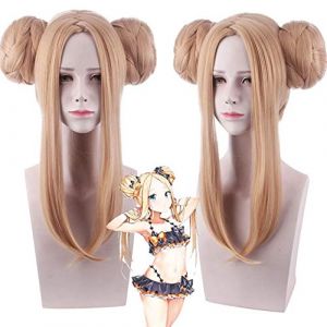 Abigail Williams Perruque Cosplay Fate/Grand Order Perruque Cosplay avec double queues de cheval tressées Cheveux synthétiques Halloween Party FGO Perruque Fate Grand Order WIG PL-674 (good stuff A, neuf)
