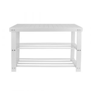 &Eacute;tag&egrave;re &agrave; chaussures extensible, r&eacute;glables pour placard, anc &agrave; Chaussures en Bambou &agrave; 3 Niveaux pour entr&eacute;e, Couloir, Salle de Bain, Salon, pour petit espace, entr&eacute;e,70 x 27 x 42 cm (1 pi&egrave;ce) Blanc (Hechheu, neuf)