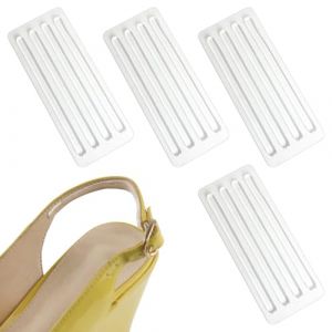 UENXRXE 16 Pièces Coussinet talon chaussure Transparent Talon Haut Autocollant Anti Slip Toe Blister Bande Auto-Adhésif Antichoc Sandales Invisible Stripe Coussin Antidérapant chaussure (CUZKC, neuf)