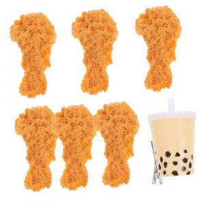 Ciieeo 7pi&egrave;ces Lot De Barrettes &agrave; Cheveux Forme De Pilons De Poulet Frits D&eacute;coratives Pour Femmes Pinces &agrave; Cheveux Style Th&eacute; Au Lait (B Breathtaking, neuf)