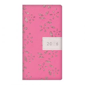 Agenda semainier 2026 fin en simili cuir rose à paillettes en relief – Carnet de notes léger et compact – Organiseur de voyage pour la maison, le bureau, les étudiants (Miss Sunshine Boutique, neuf)