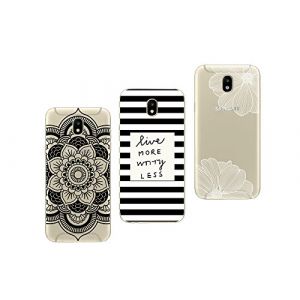 NOVAGO Pack de 3 Coques Compatible avec Samsung Galaxy J5 2017 (J530) en Gel Souple r&eacute;sistant Anti Choc Impression de qualit&eacute;(Multicolore 1) (NOVAGO-Vendeur PRO fran&ccedil;ais, neuf)