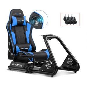 GTPLAYER Simulateur de Conduite, Si&egrave;ge de Simulation pour PC avec Haut-Parleurs, Support pour Volant et P&eacute;dalier (ComHoma Store, neuf)