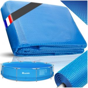 tectake® Bâche chauffante Piscine Ronde Ø4,88m Bleu Bâche de Protection & Chauffage Piscine Hors Sol Spa Piscines tubulaires, Adaptable à la Taille souhaitée, Chauffage Solaire (Made4Home SAS, neuf)