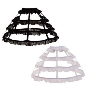 SSDH Lolita Pannier Jupe en Hoop Cage D'agitation Cerceau Crinoline Jupon Robe Sacoche Crinoline Jupon (Noir) (Sanduohua, neuf)